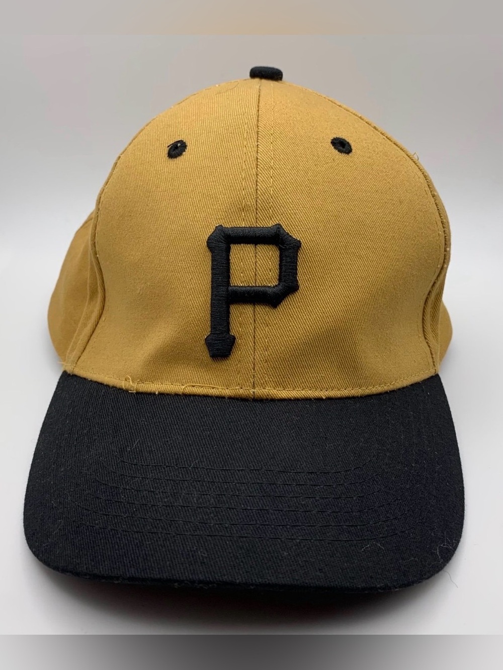 1971 Pittsburgh Pirates MLB "P" LOGO Gold One Size Adult Hat 1970s Baseball Cap